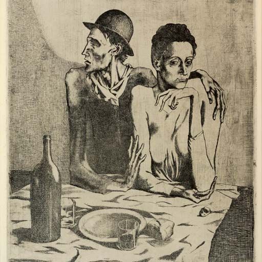 Pablo Picasso — Скромный обед из "Сюиты Сальтимбанков" (B. 1; Ba. 2 II b2)