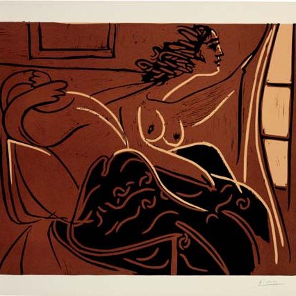Pablo Picasso — Женщина, наблюдающая за происходящим (B. 925; Ba. 1249 IIBb)