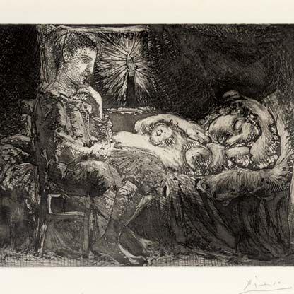 Pablo Picasso — "Гарсон и сонная девушка в канделябрах" из оперы "Сюита Воллара" (B. 226; Ba. 440 III)