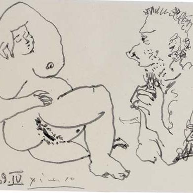 Pablo Picasso — Ну, кушетка и бюст человека