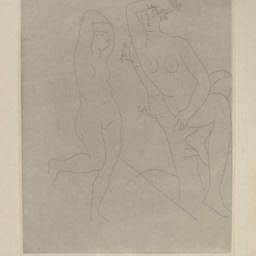 Pablo Picasso — Две молодые женщины танцуют на дереве (B. 234; Ba. 204 Bb)