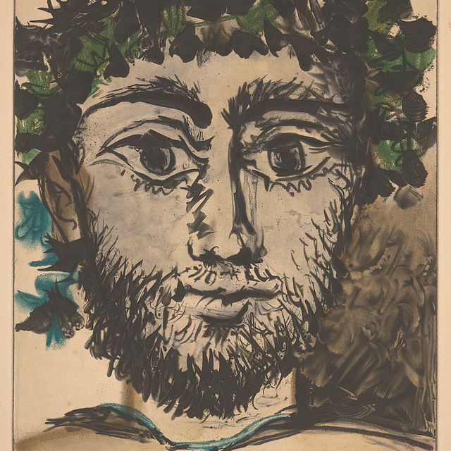 Pablo Picasso — Тет-а-тет с фавном (Голова фавна)