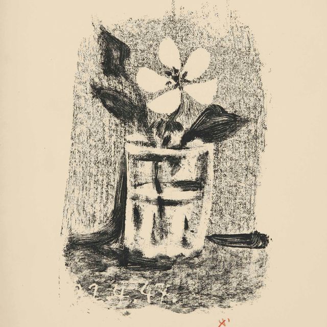 Pablo Picasso — Цветы, нарисованные на дереве №6 (Фронтиспис второго тома литографии Пикассо) (Блох, 450; Крамер Букс, 58)