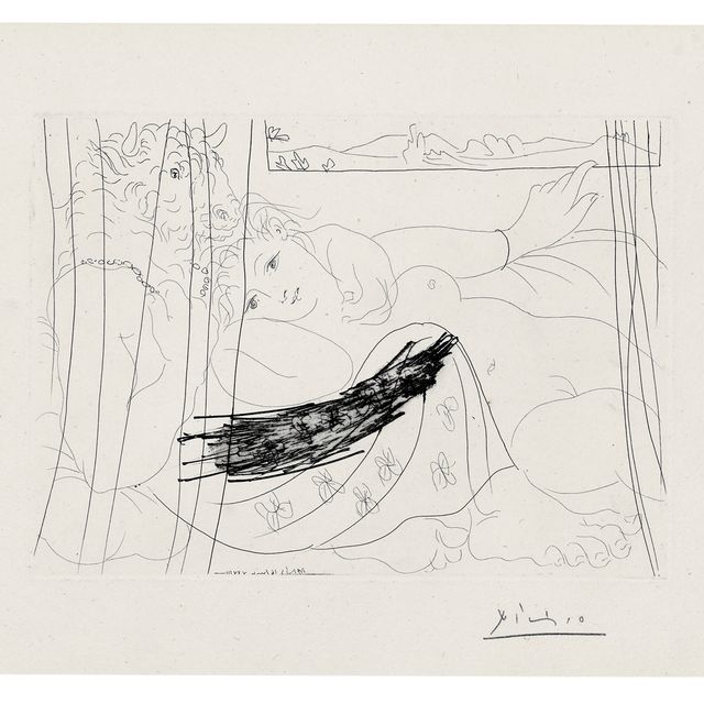 Pablo Picasso — Миниатюрная женская фигурка в стиле ридо, из "Люкса Воллара"