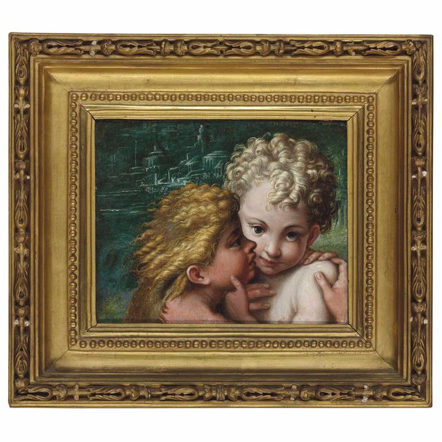 Parmigianino — Христос и младенец Святой Иоанн Креститель