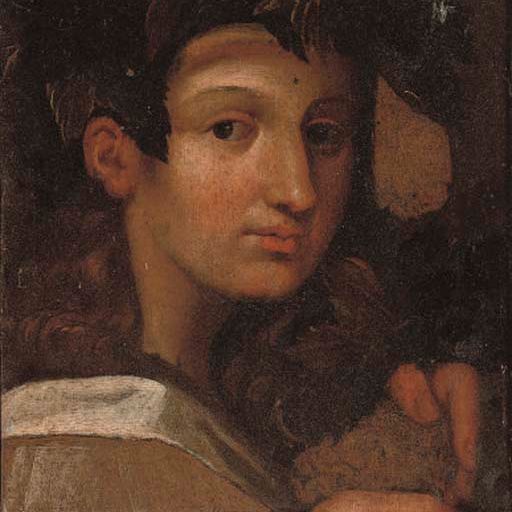 Parmigianino — Голова юного Бахуса