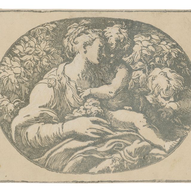 Parmigianino — Три светотеневые гравюры на дереве