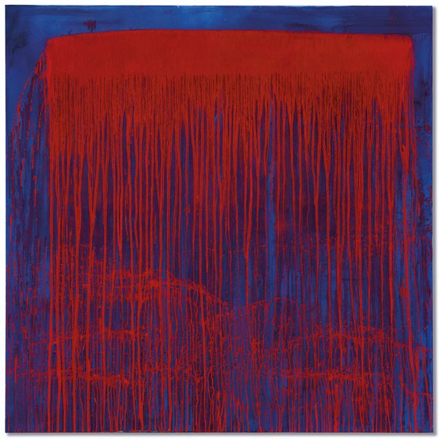 Pat Steir — Красно-синий Берлинский водопад
