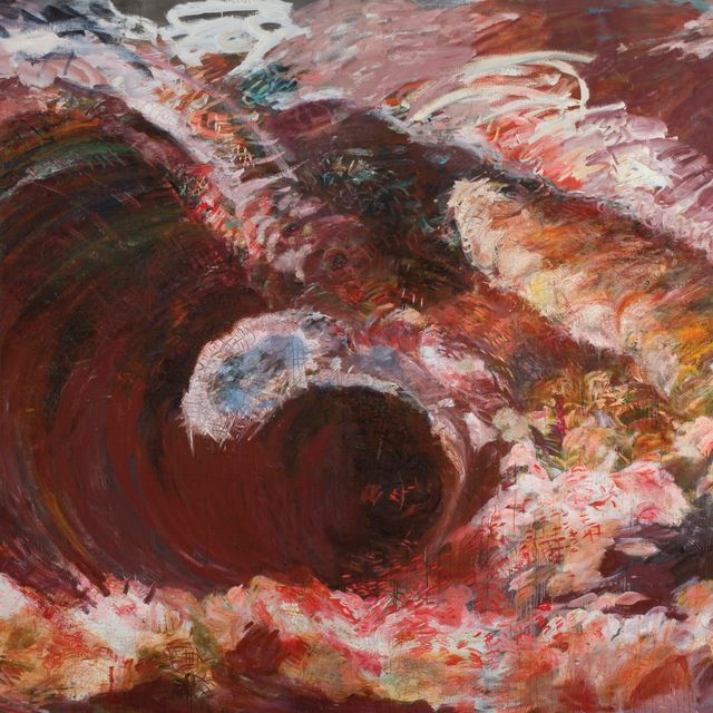 Pat Steir — Осень — "Волна после Курбе", как будто написанная Тернером под влиянием китайцев.