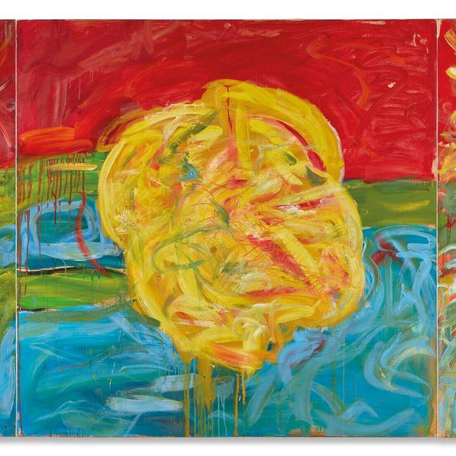 Pat Steir — Зеленое сердце, сломанное дерево в 4 часа