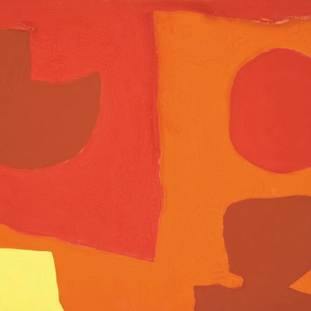 Patrick Heron — Приглушенный красно-коричневый и оранжевый с лимоном : сентябрь 1966 года