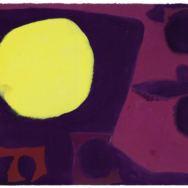 Patrick Heron — Большой желтый диск в фиолетовых и красных тонах: январь 1971 года