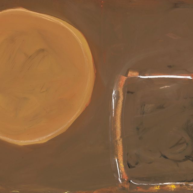 Patrick Heron — ЖЕСТКИЙ ДИСК, МЯГКИЙ КВАДРАТ (КОФЕЙНО-ОХРИСТЫЙ) : ФЕВРАЛЬ 1961 ГОДА