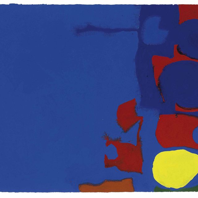 Patrick Heron — Алый, темно-синий и лимонный цвета справа от кобальтового: апрель 1968 года