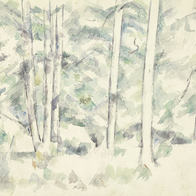 Paul Cézanne — Передняя часть ( спереди ); Деревья и кустарники ( сзади )