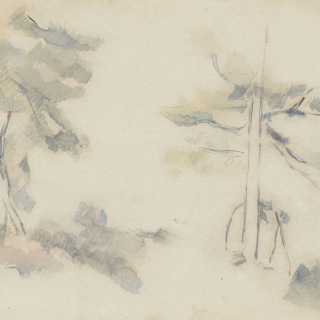 Paul Cézanne — Двое деревьев