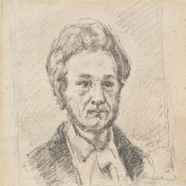 Paul Cézanne — Портрет месье Шоке (спереди); Этюд человека (сзади)