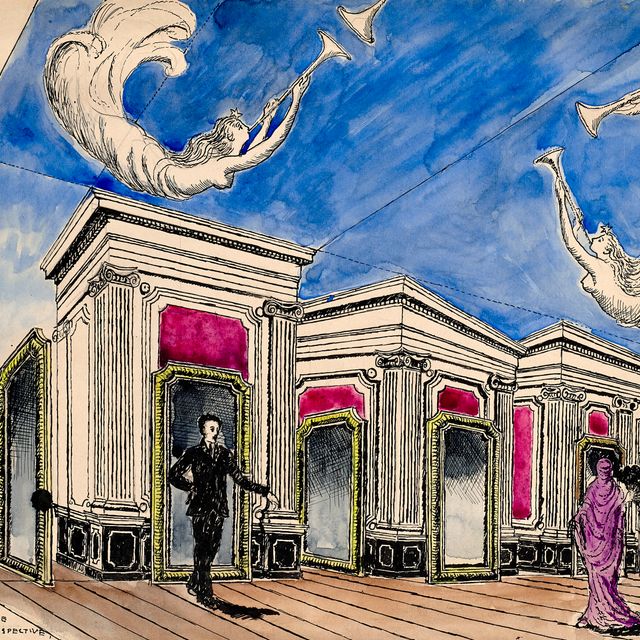 Paul Delvaux — Подготовительный проект для оформления "Адамского мира"