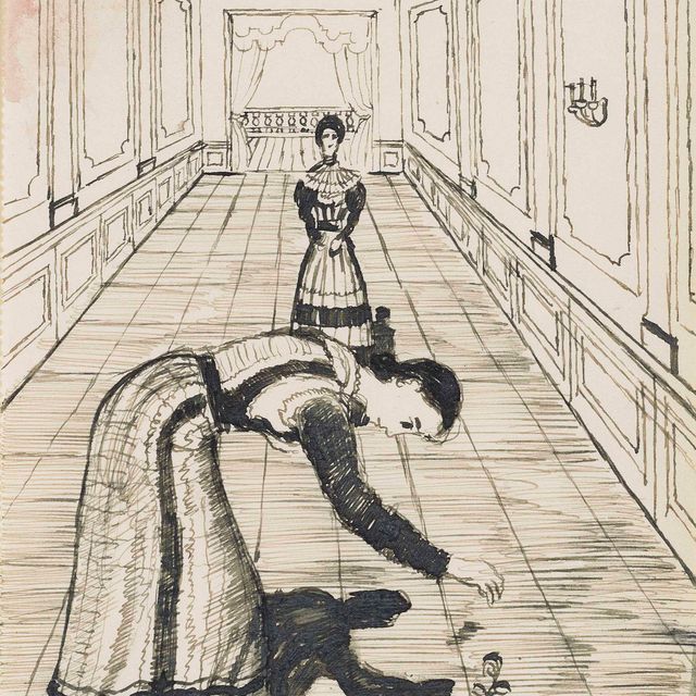 Paul Delvaux — Этюд для женщины а-ля роза