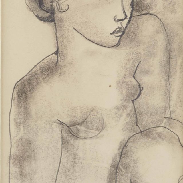 Paul Delvaux — Сидящий обнаженный