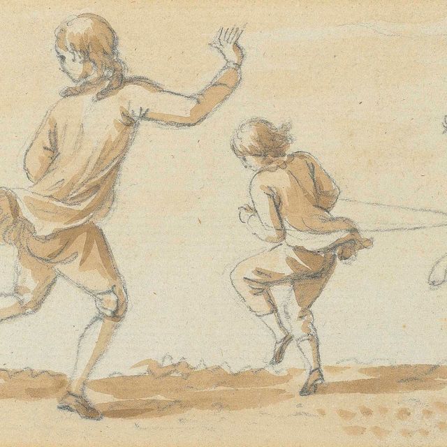 Paul Sandby — Дети, играющие в лошадок