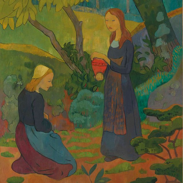 Paul Sérusier — Молодая бретонка в горшочке с вермильоном и филе аженуйе