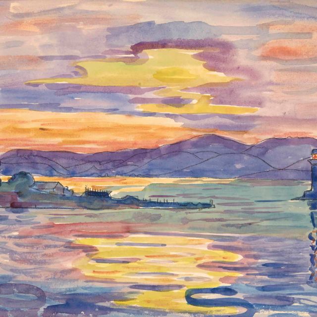 Paul Signac — Сен-Тропе, военно-морской порт Шантье и фаре