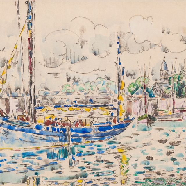 Paul Signac — Конкарно. Тонье в порту