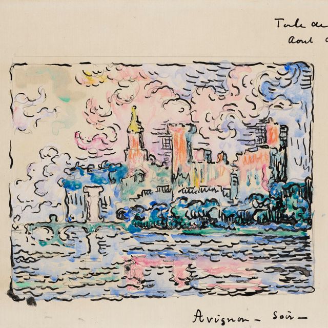 Paul Signac — Авиньон. Званый вечер (Папский замок)