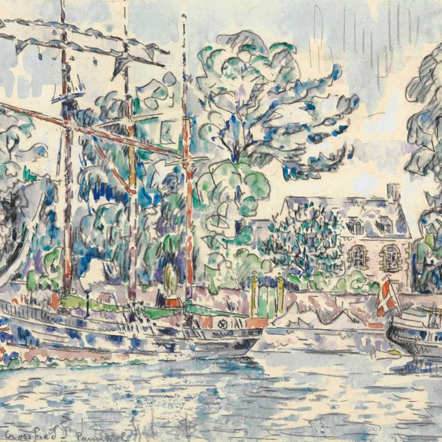 Paul Signac — Пемполь, "Фанни Кроссфилд" и "Кэтрин" на набережной