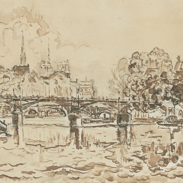Paul Signac — Париж. Прохожий среди искусств