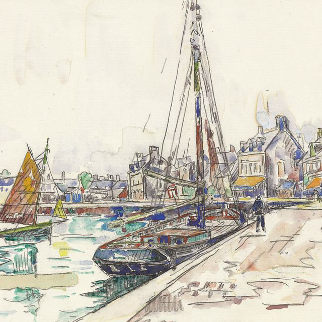 Paul Signac — Барфлер, вуали на набережной