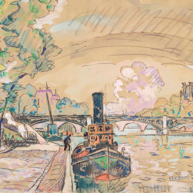 Paul Signac — Париж, набережная Сены у моста Сен-Пер