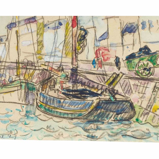 Paul Signac — Одьерн, бато на набережной