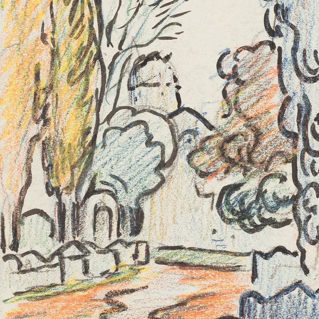 Paul Signac — Алискамп в Арле ( спереди и сзади )