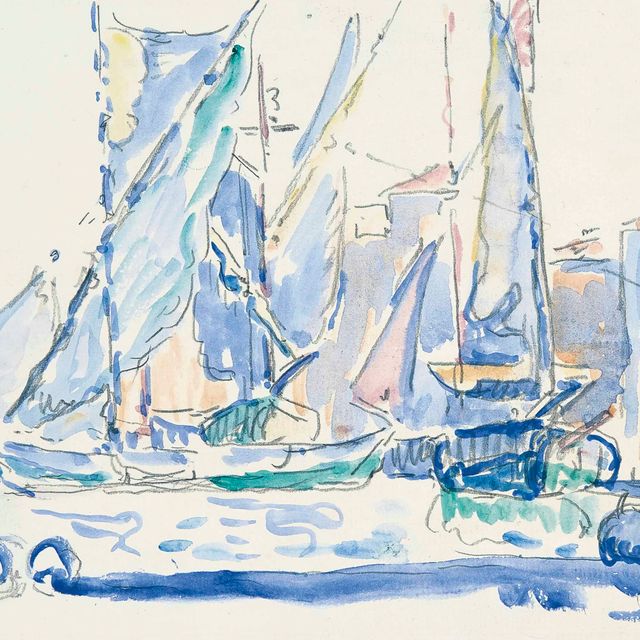 Paul Signac — Сен-Тропе, порт Тартанес