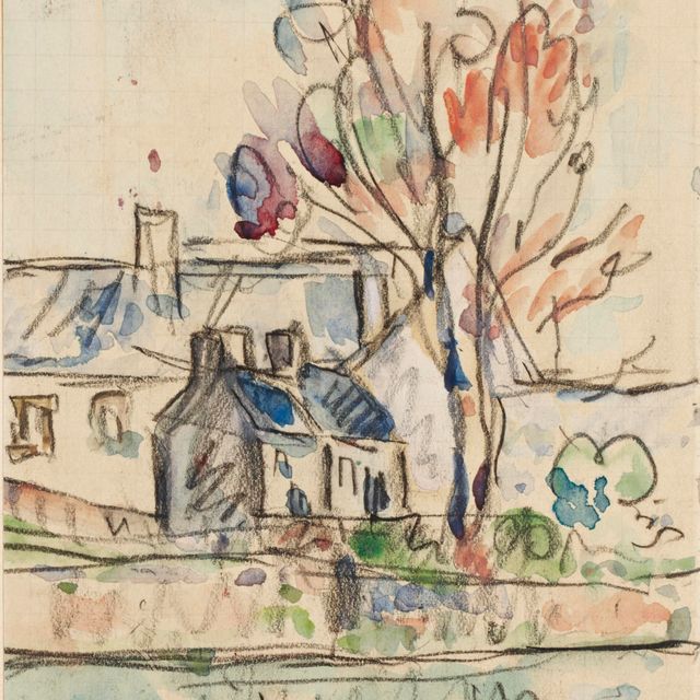 Paul Signac — Дома на берегу канала