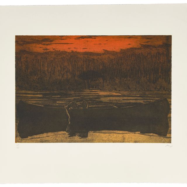Peter Doig — Озеро на каноэ, от: Grasshopper