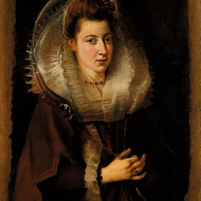Peter Paul Rubens — Портрет молодой женщины в полный рост, держащей в руках цепочку