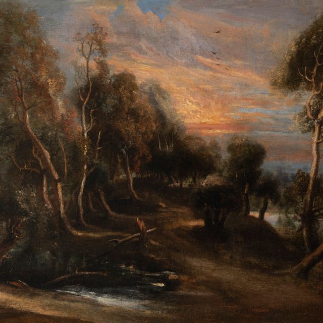 Peter Paul Rubens — Лесистый пейзаж на закате