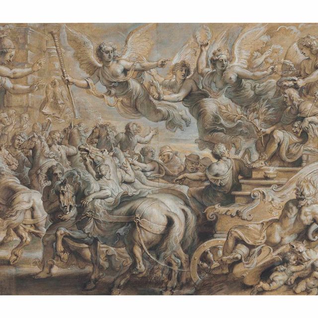 Peter Paul Rubens — Сципиона Африканского приветствовали за воротами Рима в честь Джулио Романо