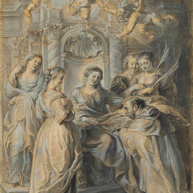 Peter Paul Rubens — Святой Ильдефонсо, принимающий ризу от Пресвятой Девы