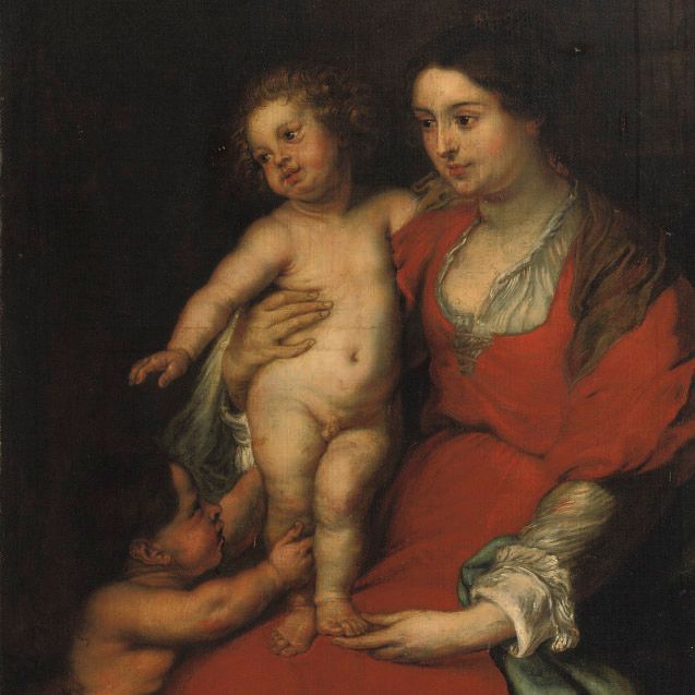 Peter Paul Rubens — Мадонна с младенцем и святым Иоанном Крестителем