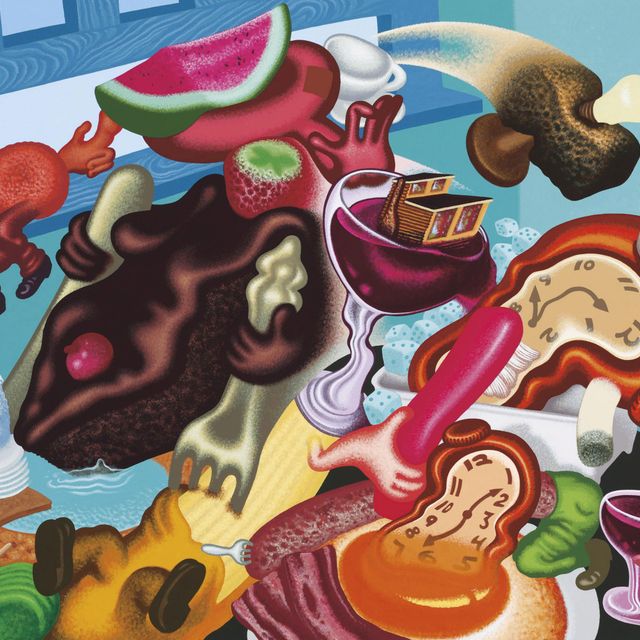 Peter Saul — Натюрморт с мягкими часами