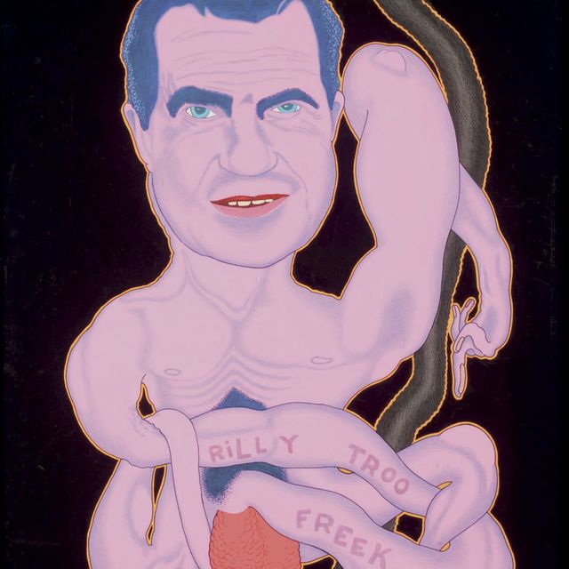 Peter Saul — Рилли Тру Фрик (Никсон)