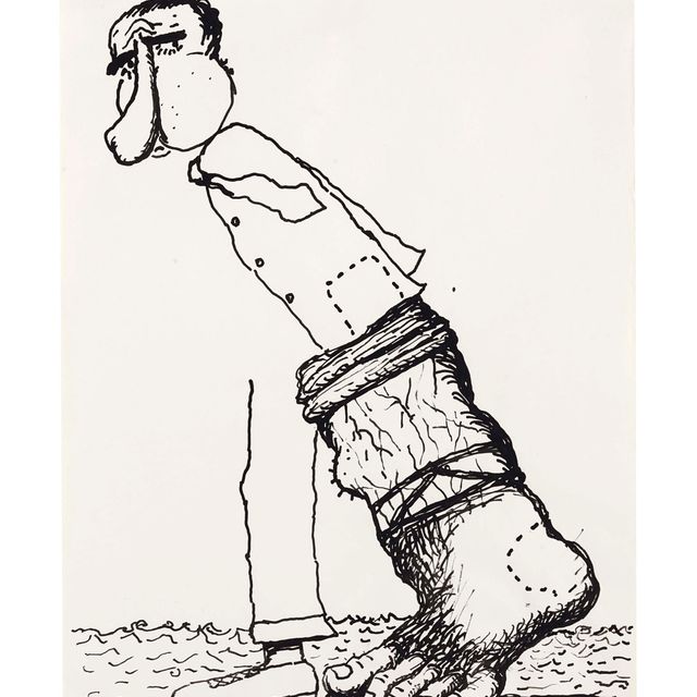 Philip Guston — Без названия (рисунок из серии "Флебит")