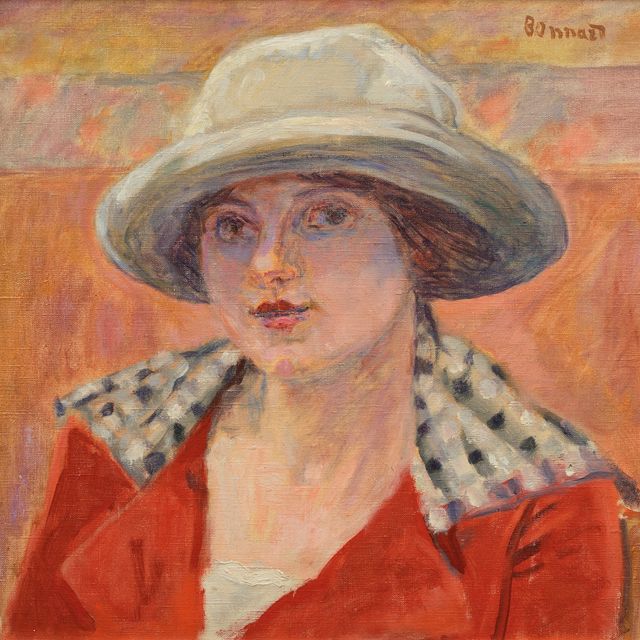 Pierre Bonnard — Молодая женщина в белой шапочке для личной встречи