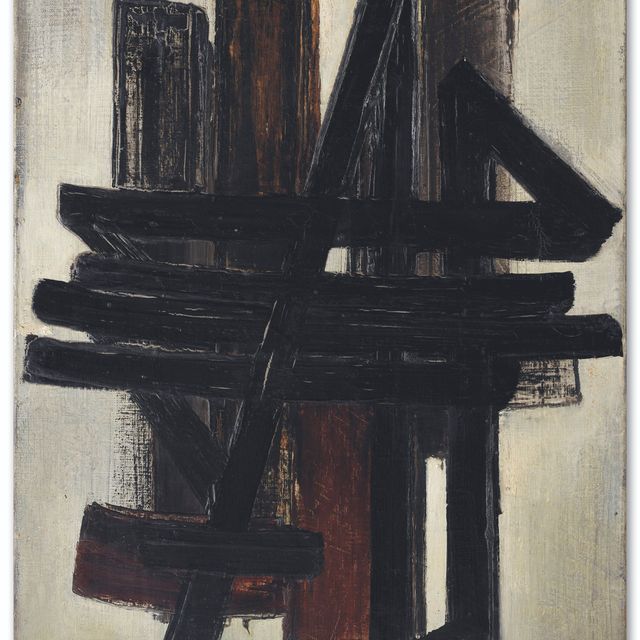 Pierre Soulages — Портрет, 46,2 х 38,2 см, 1952