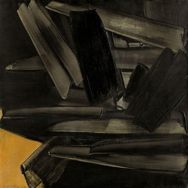 Pierre Soulages — Портрет, 100 х 100 см, 14 марта 1961