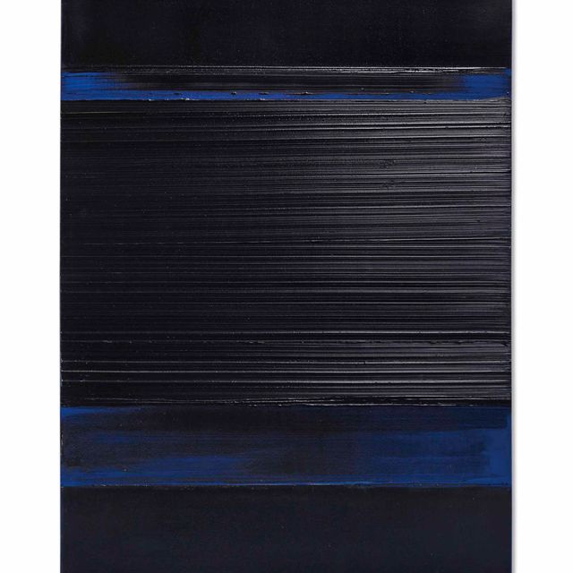 Pierre Soulages — Портрет, 130 х 92 см, 8 апреля 1989